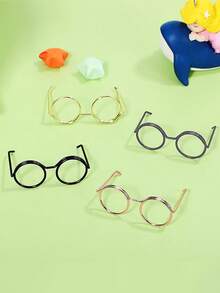 5pcs Mini Eyeglass Frame (35mm) - Multicolor Craft Accessories For Soft Sculpture, Amigurumi And Textile Arts, Miniature Eyeglass Decor For Craft Projects - Multicolor - View 10