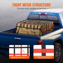 Heavy Duty Adjustable Cargo Net 96" X 72" With Buckles & S-Hooks For Secure Transport And Storage - Red - View 6