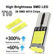 T5/T10 LED 灯泡散热快，拥有 360 度照明角度，提供多种颜色和高亮度。它们易于安装，使用寿命长。194 个 LED 车内灯泡可用于仪表盘指示灯、牌照灯、顶灯、前后侧示廓灯、后备箱灯、转向灯、示宽灯、手套箱灯、内尾灯等。