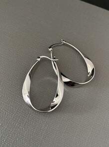 1 Pair Of Minimalist Elegant Earrings, Asymmetrical Oval Earrings, Accessories,Female Lovers, Mothers, Daily Wear On Mother's Day, Gifts