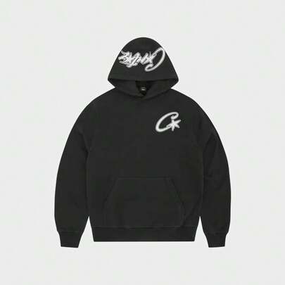 CRTZ Moletom Satin C Star Masculino Feminino Unissex Y2K Hoodie Streetwear Barco
