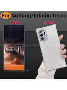 手机壳膜组合，2 个屏幕保护膜，1 个手机壳，兼容 Infinix Note/兼容 Spark Go/Infinix Hot/SPARK GO 2025/Infinite NOTE 30/Infinix Note 40/Infinix Hot 50 高清屏幕保护膜同型号//钢化膜/手机壳/保护壳/卡套/防摔