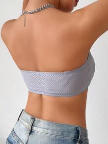 4PCS Women's's Comfortable Multicolour Front Closure Casual Ventilate Strapless Wireless Sexy Soft Lightweight Solid Bralette Lingerie Underwear No Padding Bra - Multicolor - View 8