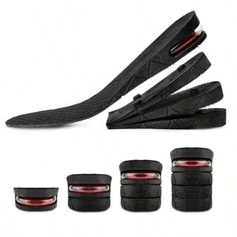 1 Pair Adjustable 1.2 Inch - 3 Inch Height Increase Insoles, Heel Lifts Cushions, Moisture Wicking Foot Pads