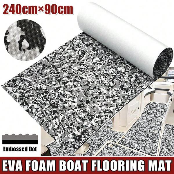 240*90cm EVA Foam Boat Flooring Camouflage EVA Foam Synthetic Deck Fittings For Boats Yacht Marine RV Embossed Polka Dot Pattern Non-Slip
