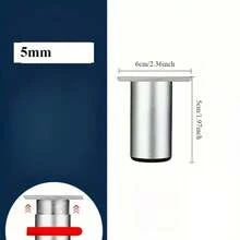 4PCS Aluminium Alloy Furniture Legs - Round Adjustable Sofa Legs Furniture Cabinet Legs, Funiture Feet For Cabinet Desk Table Chair Sofa Bed, Silver