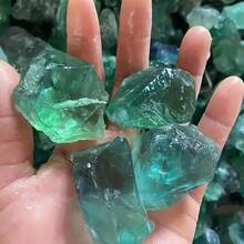 Back To School Season Green Fluorite Crystal Raw Stone - Natural Gemstone, Suitable For Grinding, Polishing, And Buffing - Ideal Choice For DIY Jewelry And Home Decor - Green - View 1