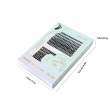 INSTKEE 30D+40D Cluster Self-Grafting False Eyelashes Set, 240pcs Natural Style False Eyelashes Set, Mixed Length 9-16mm, D Curl False Eyelashes With False Eyelash Glue Tweezers, Remover And Grafting Tools, Suitable For Beginners,Back To School