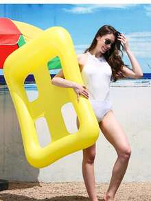 Foldable Square Inflatable Floating Mat With Backrest, Can Be Used As Seat Or Hammock, Suitable For Water Parties, Swimming Pools And Back To School Season - Multicolor - View 5