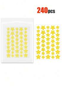 480pcs Pink, Black, White, Blue, Purple, Green, Star E-Star Facial Stickers, A Must-Have For Taking Photos, Facial Painting, Suitable For Various Parties, Gatherings, And Fun Activities.