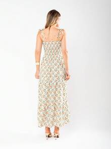 Ruffled Hem Knot - 米色 - 查看 8