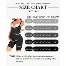 Y25D Women's Maternity Bodysuit Seamless Pregnancy Shapewear Shorts Under Dresses Belly Support