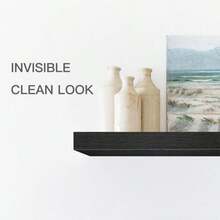 QEEIG Floating Shelf For Wall Bathroom Shelves Bedroom Kitchen Living Room Farmhouse Small Book Shelf 16 Inch Set Of 1, Black (015-B1) - 1pc - 查看 6