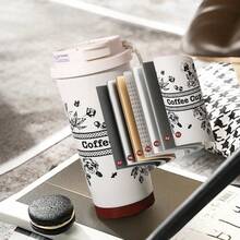 1个，500ml/16.91oz，防漏旋钮锁，真空隔热，316不锈钢，旅行咖啡杯，简约商务风格，流线型杯型，防滑底座，宽口径设计易清洗易放冰块，单手开盖直饮