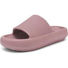 Local Delivery Cloud Memory Foam Cushion Recovery Pillow Sandals For Women And Men Non-Slip Comfort Quick Drying House Shower Slippers - One Piece- Blush - 查看 1