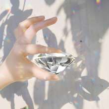 1pc K9 Crystal Diamond Paperweight, Gem Stone Wedding Decor, Center Piece Decor For Home, Office, Birthday Gift, Suitable For Women, Family, Friends (Transparent) - Multicolor - View 3