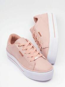 Platform Sneakers Casual Fashion Everyday Low Top  Extremely Comfortable And Lightweight - Rusty Rose - View 2