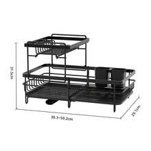 Dish Racks - Double Layer Retractable Bowl Rack Drain Rack - View 9