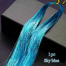 48Inches Glitter Rainbow Tinsel Hair Extension With Tool Mixed Colors Hair Extension Tinsel Kit Glitter Rainbow Hair Extensions For Women And Girls Pride Month Activities Accessories