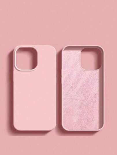 1pc Luxury Liquid Silicone Shockproof Case Compatible With Apple 16, 14, 13, 12, 11, 15 Pro Max, Suitable For IPhone 12, 13, Mini, 14, 15, 16 Plus, Fashion Velvet Protection Phone Cases