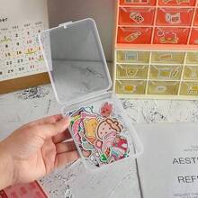 1 件带盖透明塑料储物盒 - 多用途文具、办公用品、学校必需品收纳盒 - 透明设计，方便查看，安全按扣闭合，理想的礼品解决方案，礼品储物盒按扣闭合盒塑料，储物收纳盒