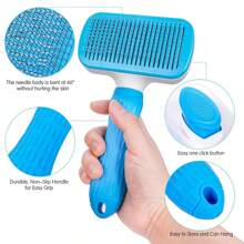 Pet Brusher - One Click Hair Removal Needle Comb With Massage Particles, Excellent Massage Effect, Non-Damaging To Skin, Suitable For Self-Cleaning Combs Of Cats And Dogs, Removing Floating Hair And Hair Removal, Suitable For Long Or Short Hair, Ergonomic Handle Design, Easy To Use, Essential For Keeping Pets, Perfect Gift For Family, Classmates And Friends