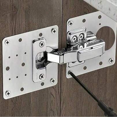 Piezas de repuesto de bisagras de puerta de gabinete de acero inoxidable, adecuadas para la reparación e instalación de bisagras de puertas de armario, reparación de bisagras de muebles y mostradores
