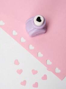 8PCS/1pc, Cute Heart-Shaped Paper Punch For DIY Handmade Art And Crafts - Multicolor - View 8