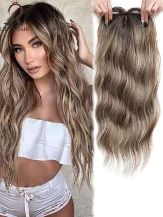 1 件 22 英寸优雅女士卷发假发，采用高温纤维制成，外观自然，造型多样。