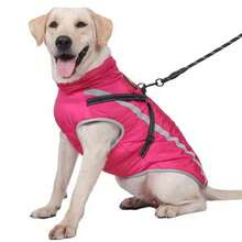 Winter Thickened Reflective Jacket For Pets, Windproof And Waterproof Dog Outdoor Jacket With Harness, Suitable For Medium And Large Dogs, Soft And Comfortable Warm Coral Fleece Inside - View 2
