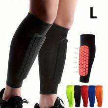[Shin Guard Protector] 2pcs Lightweight Soccer Shin Guard Calf Pad - Shin Compression Sleeve With Honeycomb Pad, Support Protector For Shin Splint Baseball Boxing Kickboxing MTB