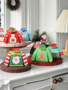 6 pezzi Scatole regalo decorative natalizie fai-da-te