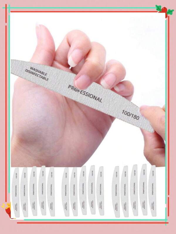 10 Stück Nagelfeilen, Nagelpolierer, Nagelfeilen für natürliche Nägel, Nagelfeile, Nagelfeilen 100/180.