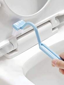 1pc V-Shaped Toilet Brush: V-Shaped Toilet Brush, Small Toilet Brush, No-Blind-Spot Cleaning Brush, Household Bathroom Toilet Cleaning Tool, Can Be Rotated To Fit Curved Toilet And Hung On The Wall For Home Cleaning, Bathroom Decor, Bathroom Accessories, Cleaning Supplies, Bathroom Essential, Apartment Must-Have - Multicolor - View 3