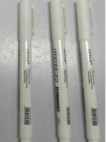 1pc/12pcs White Permanent Marker Pen, Waterproof & Oil-Based For Tire Graffiti, Quick Drying Non-Erasable Fine-Tip Oil-Based Marker Pen Suitable For Glass, Window, Tire, Fabric, Wood, Leather, Ceramic, Metal, Paper, Art Drawing, Graffiti, Wedding, Photo Album, Wedding Decoration (Random Color)