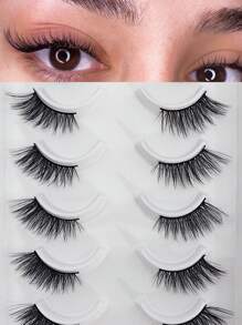 10 Pares de Cílios Postiços Extensão de Olho de Gato e Meia Extensão, Aumentando o Tamanho dos Olhos, Adequado para Festivais, Férias, Encontros e Outras Ocasiões, Tiras de Cílios, Cílios, Cílios Postiços