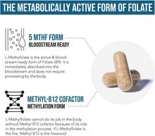 L Methyl Folate 15mg Plus Methyl B12 Cofactor \U2013 High Potency, Active 5-MTHF Form - Supports Mood, Methylation, Cognition \U2013 Bioactive Forms Of Vitamin B9 &Amp; B12 (60 Capsules \U2013 60 Servings) - Unflavored - View 4