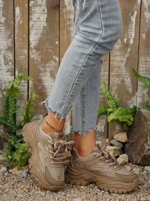 Fashionable Khaki Sports Shoes - Ideal For Sports And Casual Wear