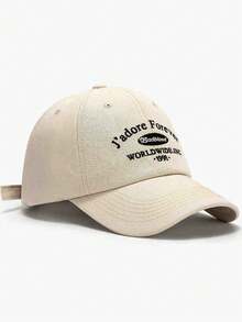 1 件男女通用纯色休闲刺绣字母棒球帽，时尚百搭涤纶棒球帽，适合户外活动和日常使用 - Reek - 查看 14