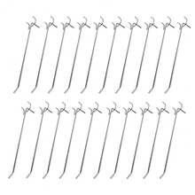 Accesorios de estantería para el hogar, montaje en pared de 20 piezas, herramienta colgante fácil de instalar, ganchos para tablero perforado de taller de garaje, acero al manganeso resistente - 10 piezas de 15 cm - Ver 9