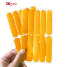 50pcs/100pcs Reflective Sticker, Self-Adhesive Reflective Strip, High Visibility At Night, Warning Sticker High Visibility Reflective Safety Stickers, Waterproof PVC, Suitable For Cars And Motorcycles, PET Material, Sports And Outdoor Equipment, Riding Accessories, No Need For Power Supply