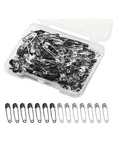 120枚/盒迷你不锈钢别针，黑色、白色和彩色可选，适用于DIY服装、工艺品和配饰，可用作衣夹、服装别针、包包别针和服装装饰。