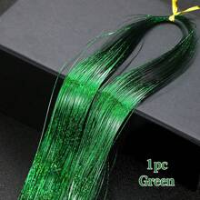 48Inches Glitter Rainbow Tinsel Hair Extension With Tool Mixed Colors Hair Extension Tinsel Kit Glitter Rainbow Hair Extensions For Women And Girls Pride Month Activities Accessories