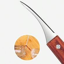 1件不锈钢虾壳去壳工具 - 易于清洁的海鲜处理工具，可有效去除虾壳和内脏，是家庭烹饪和露营的必备工具。