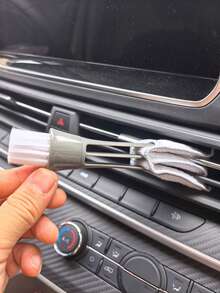 Gray Narrow Gap Brush, Dual-Ended Car Air Conditioner Vent Cleaner, Instrument Panel Cleaning Brush, Small Brush,Car Accessories