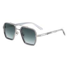 1pc New Double-Beam Vintage Casual Street Fashion Glasses For Men, Metal Square Frame Retro High-End Outdoor Driving Sunscreen Shades, Suitable For Daily Wear