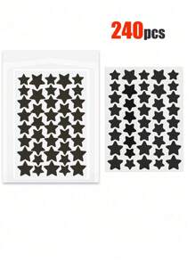 480pcs Pink, Black, White, Blue, Purple, Green, Star E-Star Facial Stickers, A Must-Have For Taking Photos, Facial Painting, Suitable For Various Parties, Gatherings, And Fun Activities.