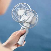 1 pieza Ventilador de clip para paraguas de 1200mAh, plegable y ajustable 90°, esencial para el verano, regreso a la escuela, campamento al aire libre, picnic, oficina, viaje