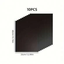 耐高温 1/5/10 件烧烤垫套装 - 不粘、可重复使用、易清洁、户外烧烤垫 - 适用于电烤箱、燃气烤箱、烤面包机、烤架、加厚烤垫、厨房工具、材料、耐高温一体式户外露营烧烤垫套装黑色玻璃纤维垫