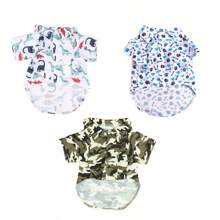 4pcs/Set Pet Hawaiian Shirts, Animal Style Dog T-Shirts With Floral & Coconut Tree Prints, Breathable Pet Shirts For Small To Medium Pets, Suitable For Summer Beach Dog/Cat Clothes